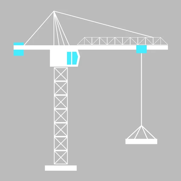 Vector construcción grúa silueta industria ilustración arquitectura — Archivo Imágenes Vectoriales