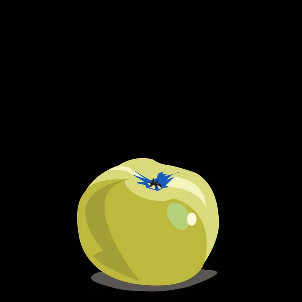 Vector frukt blad illustration apple färska natur — Stock vektor
