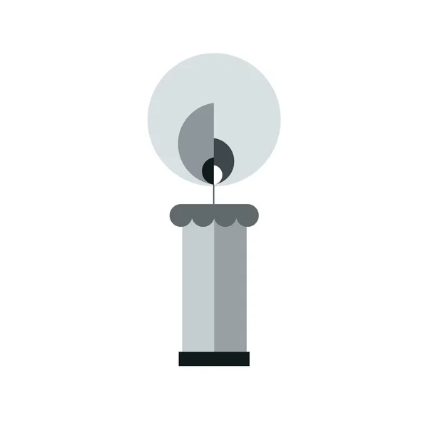 Vektor Wachs Illustration Feuer Kerze Flamme Kerzenschein — Stockvektor