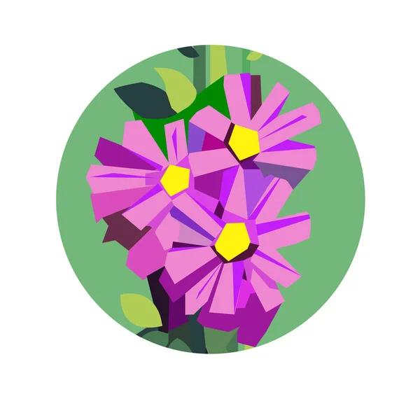 Flower art illustration pattern bloom beauty green — Stock Vector