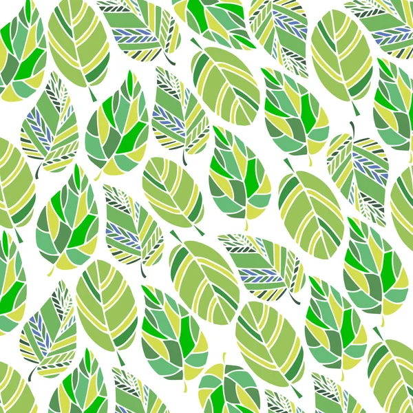 Hintergrund mit Blättern. Blattvektorillustration. grüne Blätter — Stockvektor