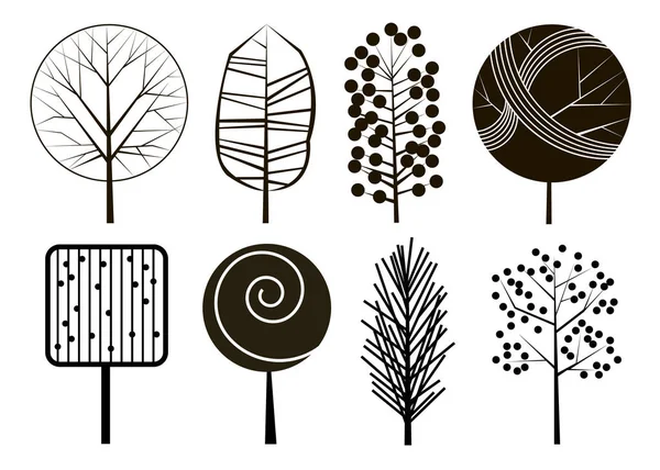 Arbre signe vecteur symbole ordinateur illustration — Image vectorielle