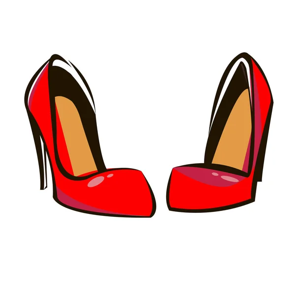 Illustration de mode vectorielle silhouette croquis chaussures design — Image vectorielle