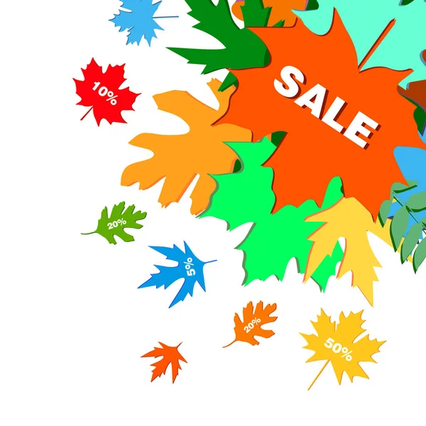 Descuento venta otoño temporada vector diseño — Vector de stock