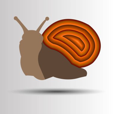 vektör süsleme salyangoz sürünen çim çizgi film grafiği