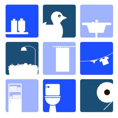 vektör tuvalet banyo yıkama havza sabunları