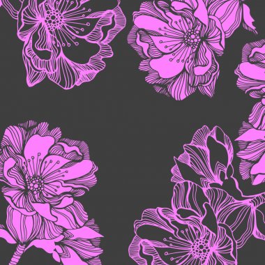 Elma ağacının bahar çiçek açan çiçeklerin vektör.