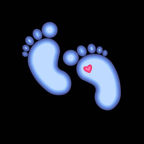 足のベクトルがインプリント フット プリント図記号 — ストックベクタ