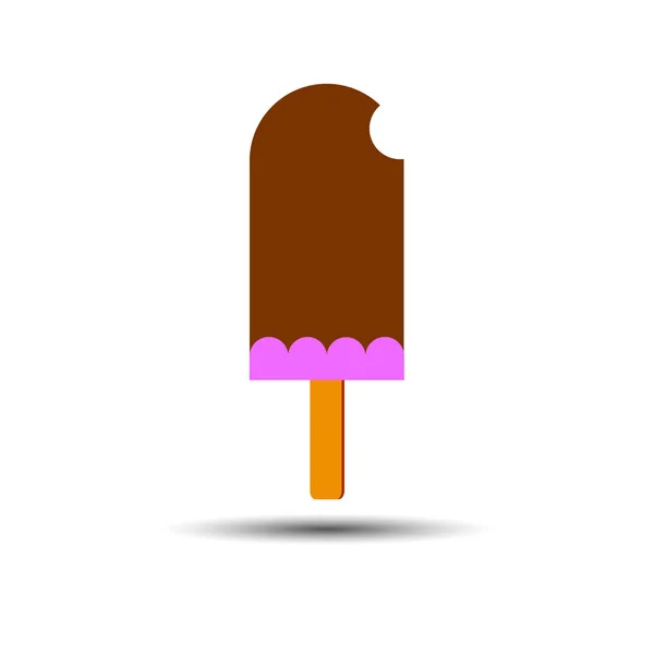 Ijs kegel vector snack zomer koude dessert — Stockvector