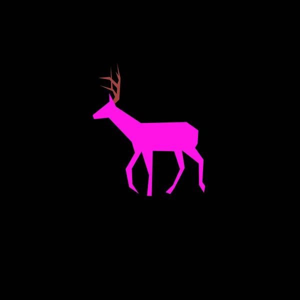 Bio doe morning horns hooves legs structure sharp nature wild elk — Stock Vector