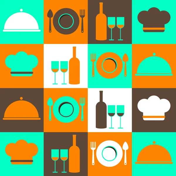 Cucchiaio forchetta icona vettore cucina illustrazione — Vettoriale Stock