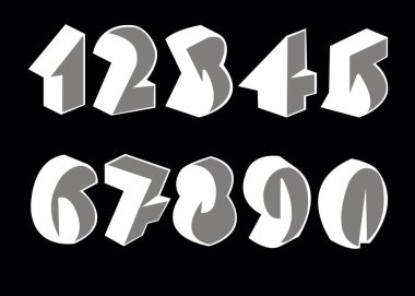 vektör çizim numara tasarım soyut yaratıcı