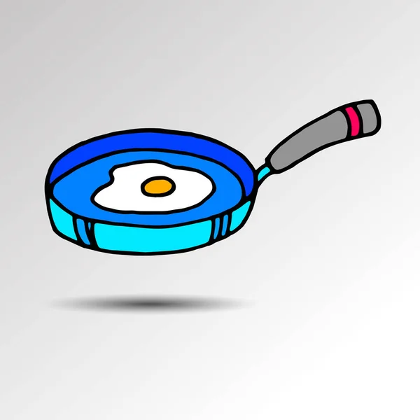 Яйца на завтрак. приготовить еду. вкусно и сытно — стоковый вектор