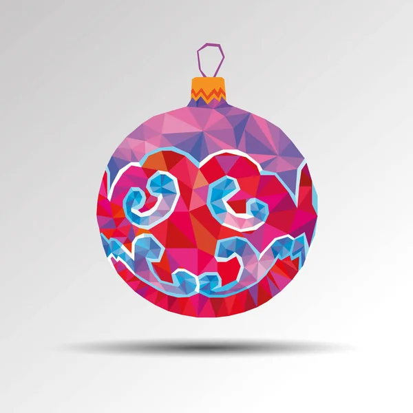 Vánoční koule. Vánoční dekorace, dovolená ilustrace, rok — Stockový vektor