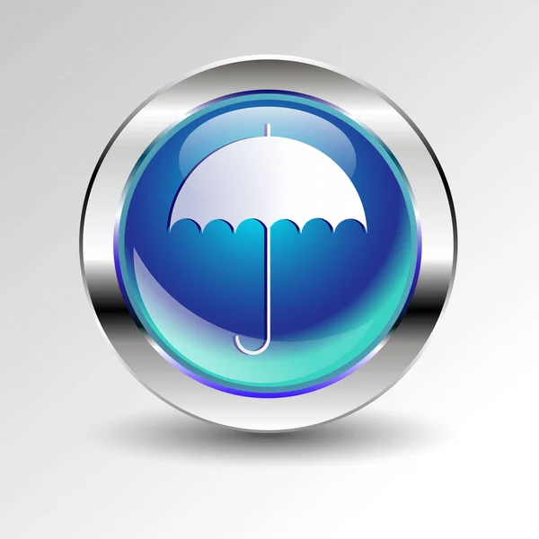 Ομπρέλα διάνυσμα βροχή προστασία εικονίδιο λαβή έννοια — Διανυσματικό Αρχείο