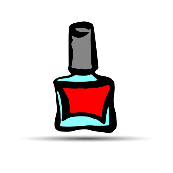 Nagelstudio-Logo. Nagellack - ein Symbol für Maniküre. Designschild - Nagelpflege. — Stockvektor