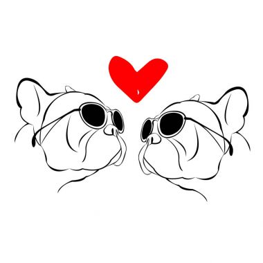 köpek, vektör, doğurmak, şirin, Evcil Hayvan, hayvan, bulldog, illüstrasyon