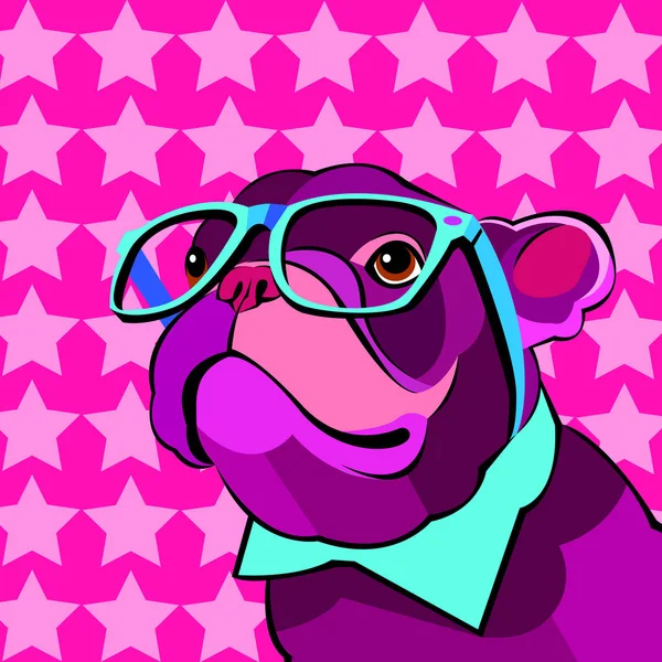 vektör yakın aile içi köpek Fransız Bulldog ırkı portresi