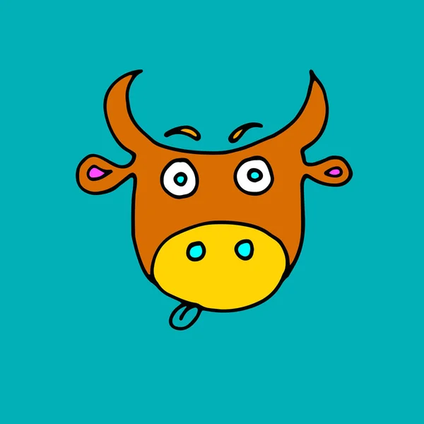 Vache vecteur dessin animé ferme mignon animal illustration — Image vectorielle