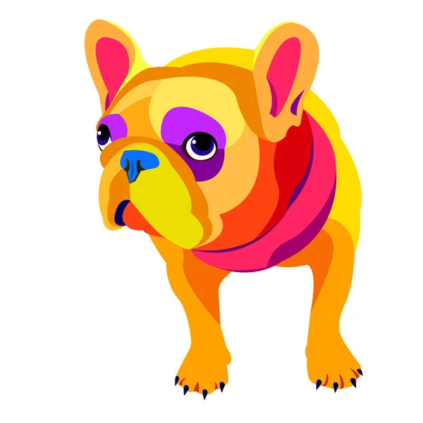 Σκυλί διάνυσμα φυλή χαριτωμένο κατοικίδιο ζώο μπουλντόγκ Γαλλικά — Διανυσματικό Αρχείο