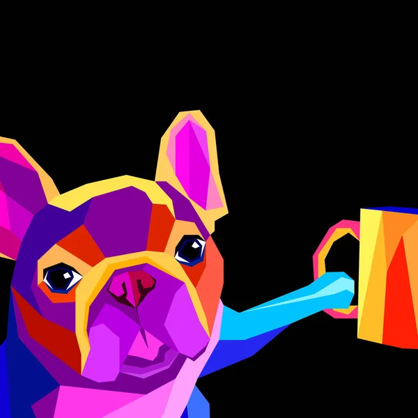 Perro vector crianza lindo animal animal bulldog francés — Vector de stock