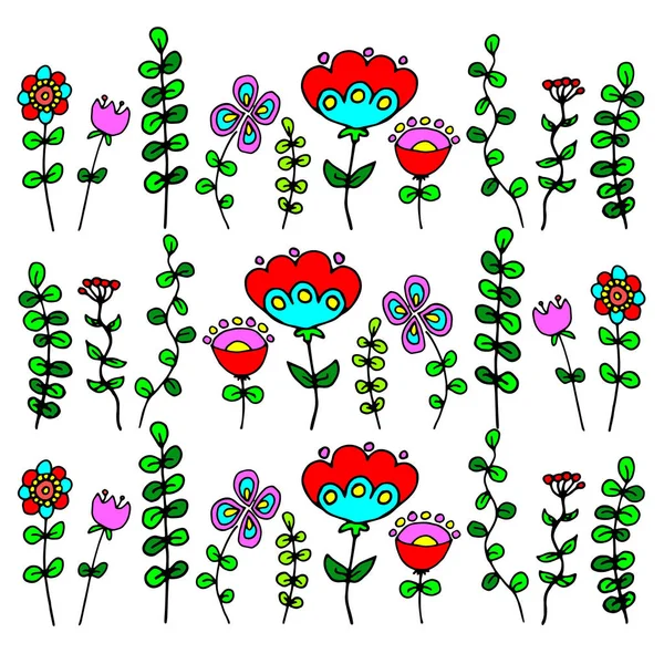 Blume Design Vektor Blatt Element Illustration Pflanze — Stockvektor