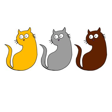 kedi vektör yavru kedi hayvan siyah kedi çizim