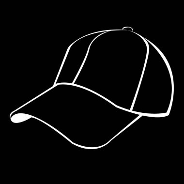 şapka, kapağı, beyzbol, moda, üniforma, vektör, spor, beyaz, illüstrasyon, giyim