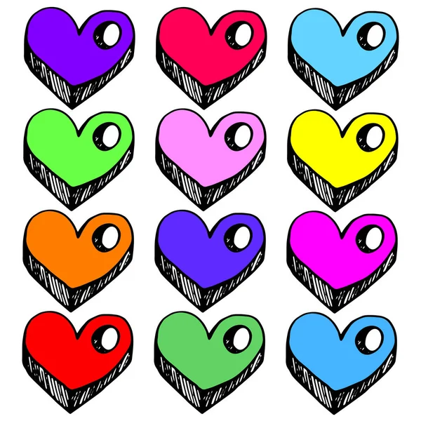 Herz vektor rot tag symbol element liebe symbol design farbe romantisch — Stockvektor