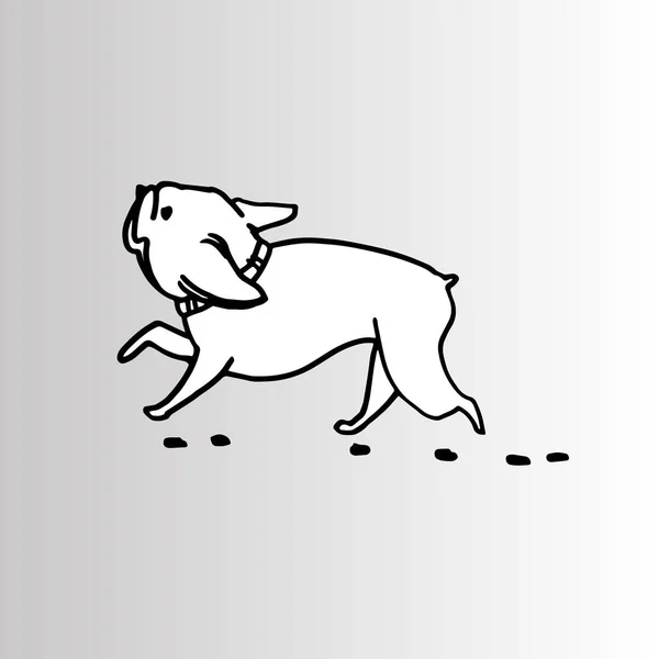 สุนัขพันธุ์เวกเตอร์สัตว์เลี้ยงน่ารักบูลด็อกฝรั่งเศส — ภาพเวกเตอร์สต็อก