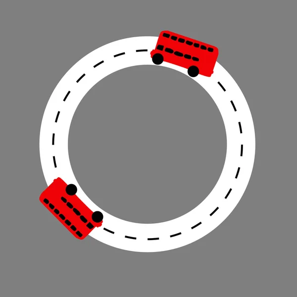 Buss, london, röd, Resor, illustration, transport, vektor, dubbel — Stock vektor