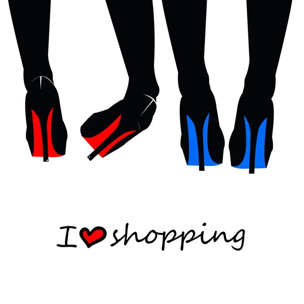Woman legs in fashion shoes — Stock Vector © prezent #6006830