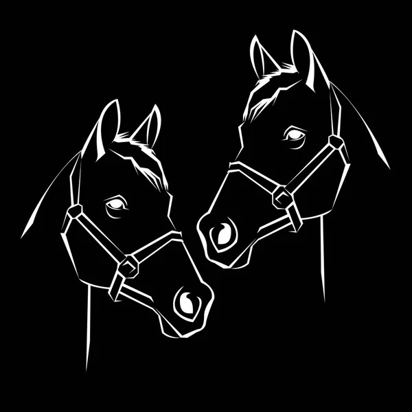 Criação cavalo silhueta vetor fino, vetor cavalo ilustração animal mustang — Vetor de Stock