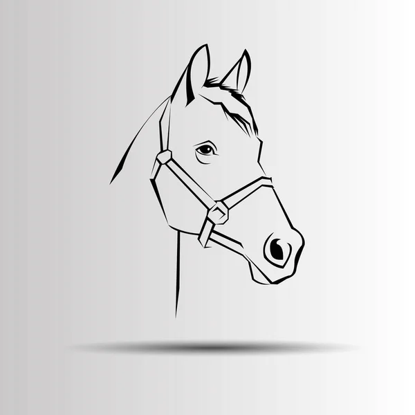 Criação cavalo silhueta vetor fino, vetor cavalo ilustração animal mustang — Vetor de Stock
