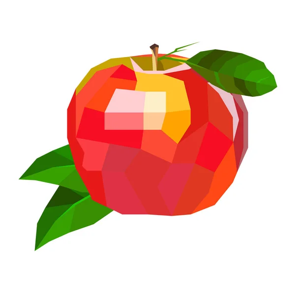 Векторная иллюстрация листа яблока свежая природа — стоковый вектор