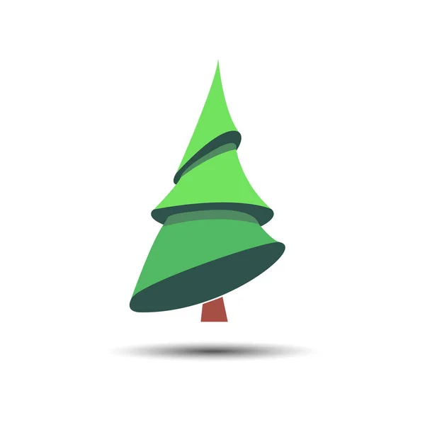 Arbre Noël décoration célébration vectoriel conception hiver symbole vacances — Image vectorielle