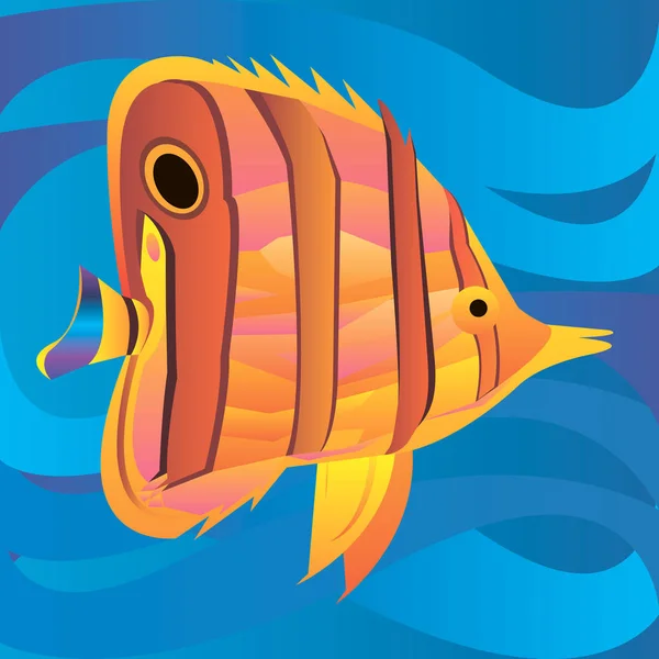Иллюстрация вектора рыб под водой — стоковый вектор
