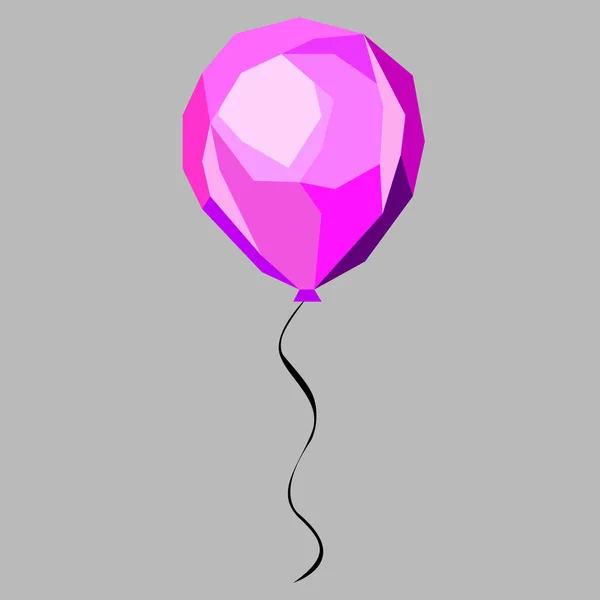 Feier, Party, Dekoration, Ballon, Vektor, Illustration, Geburtstag, Luft, Urlaub, glücklich — Stockvektor