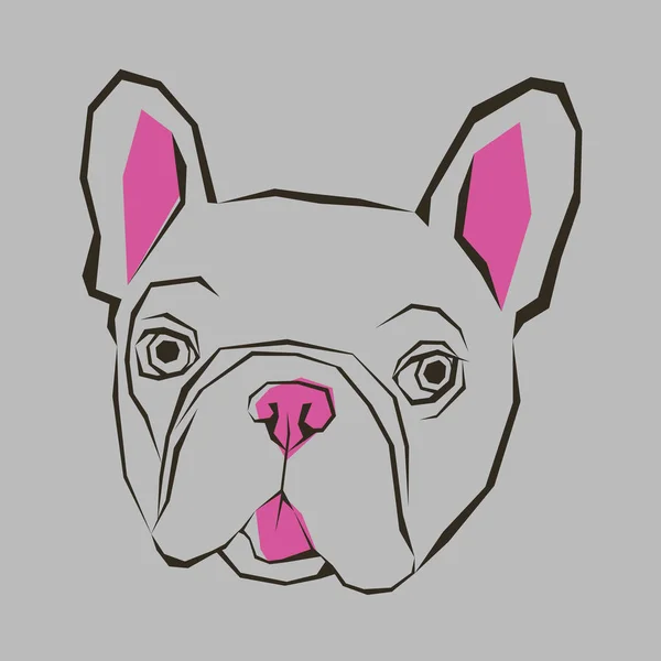 Kutya vektor fajta aranyos kisállat állat bulldog francia — Stock Vector