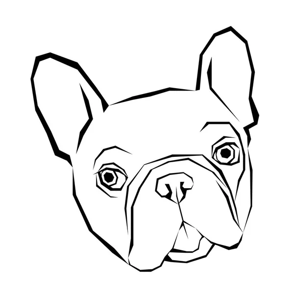 Chien vecteur race mignon animal animal bouledogue français — Image vectorielle