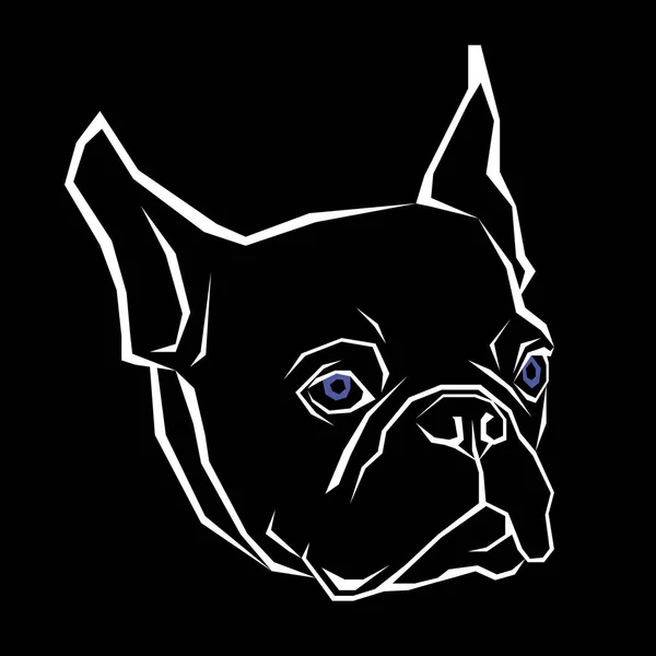 Собака векторна порода милий домашній тварина бульдог французька — стоковий вектор