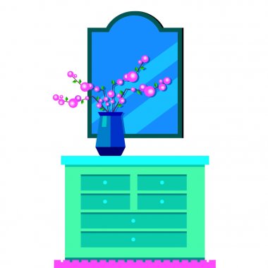 vektör iç Ev mobilya tasarım çizim modern