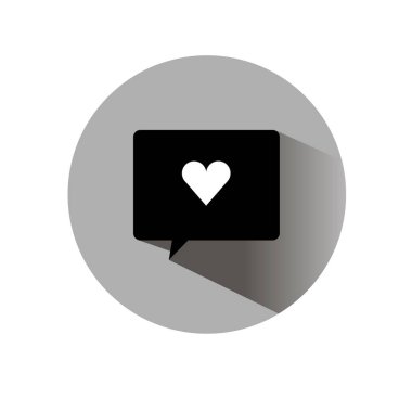 kalp simge vektör seviyorum konuşma işareti