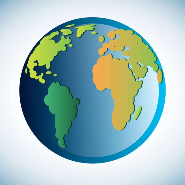 Globo mondo vettore terra globo pianeta — Vettoriale Stock