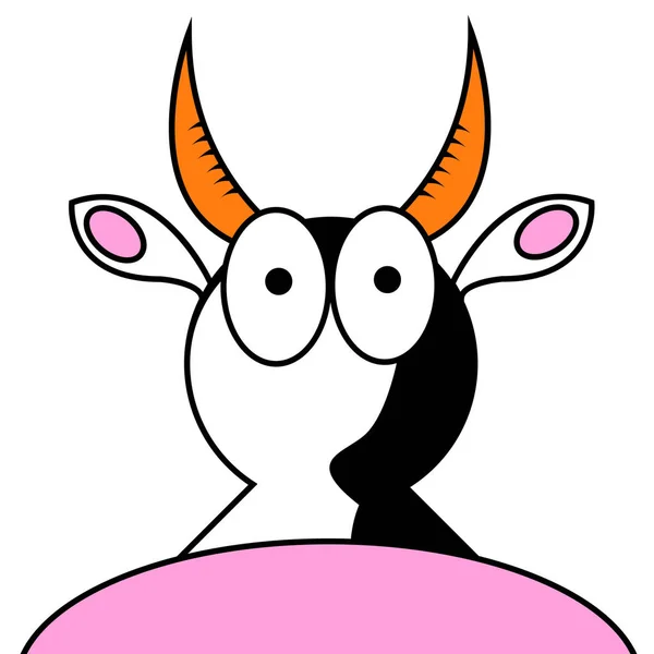 Vaca vector dibujos animados granja lindo animal — Vector de stock