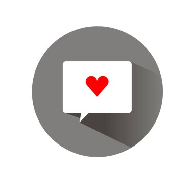 kalp simge vektör seviyorum konuşma işareti