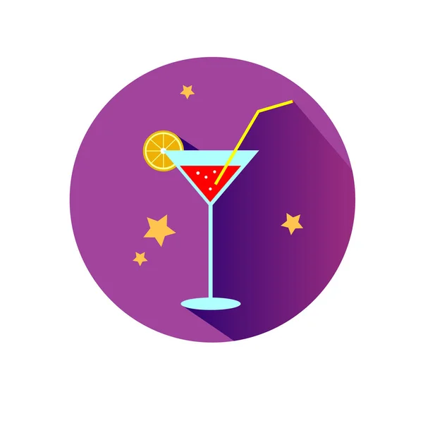 Vetor bebida cocktail bar de vidro álcool — Vetor de Stock