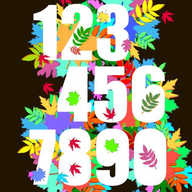 sayı vektör tasarım sembolü doğa illüstrasyon yaprak