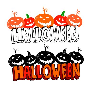 Cadılar Bayramı Balkabağı vektör sonbahar tatil turuncu simge