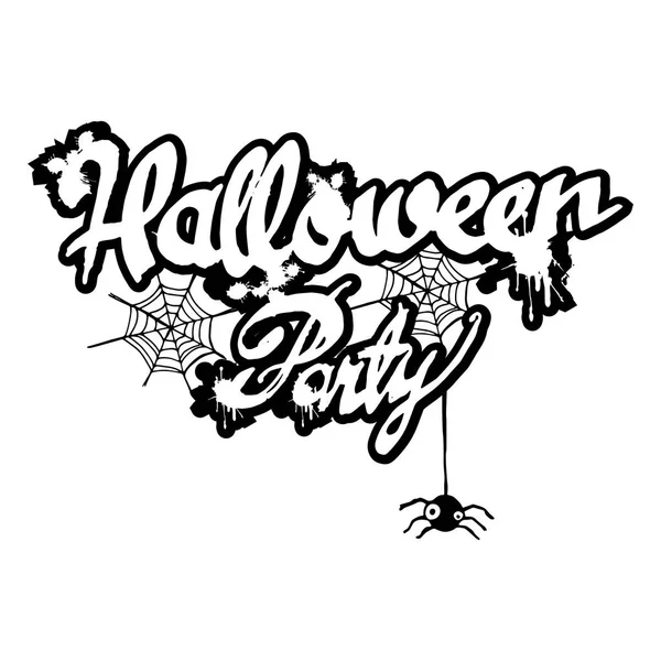 Pók halloween horror természet fekete illusztráció vektor — Stock Vector